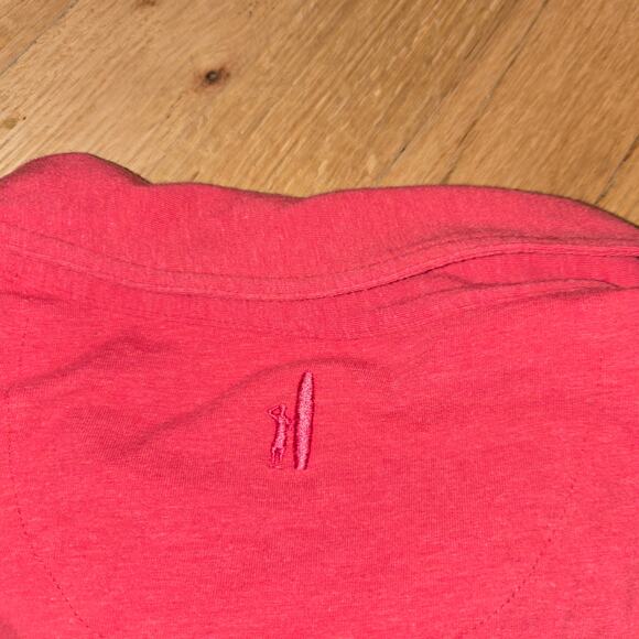 Johnnie-O Hangin' Out polo sz L Reda Red Game Day Original Solid - Picture 4 of 6
